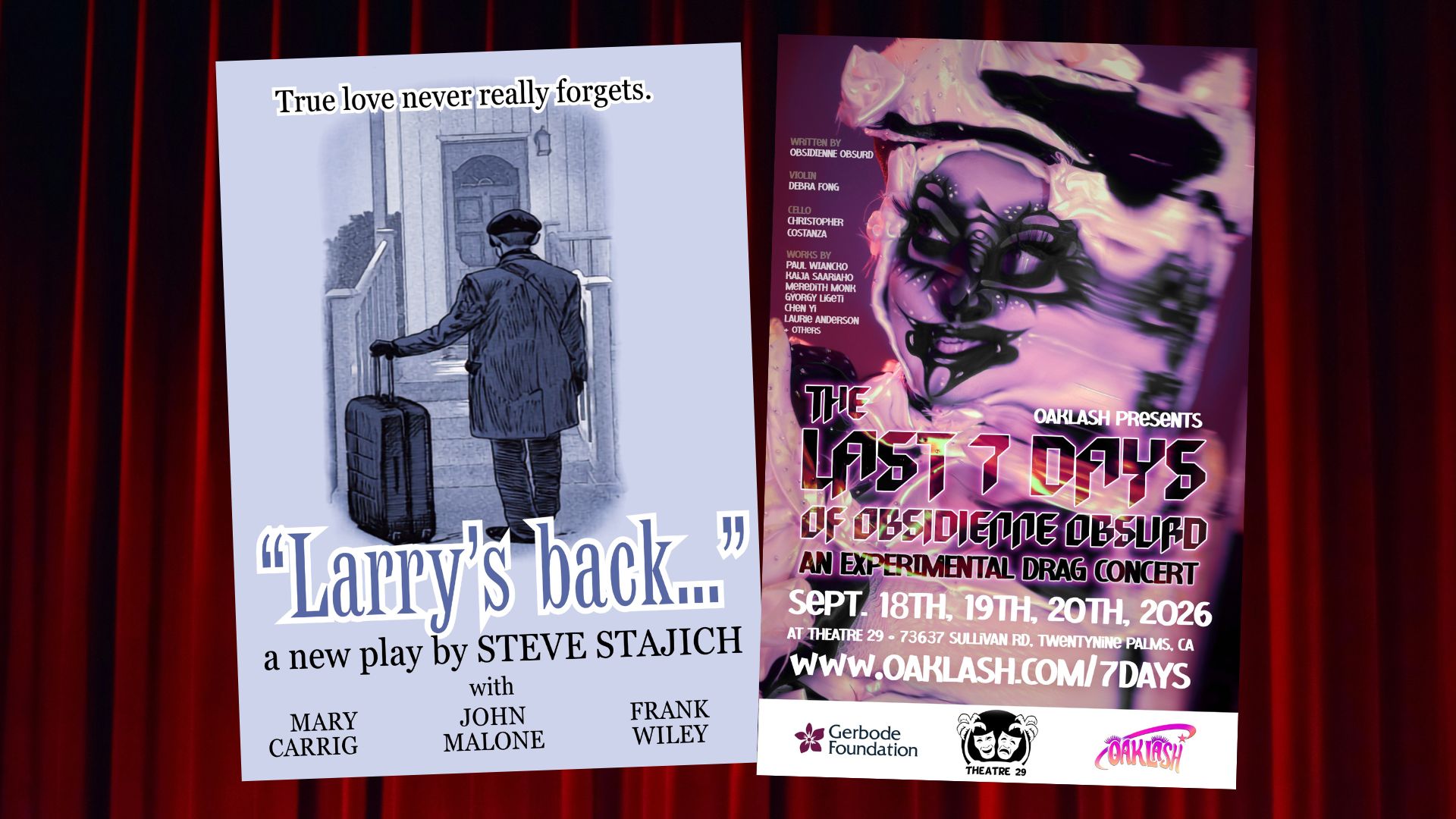 Theatre 29 debuts 28th season with two very different productions